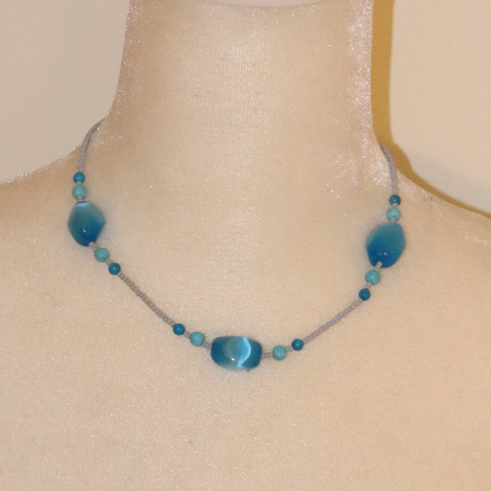 Cute Blue Necklace
